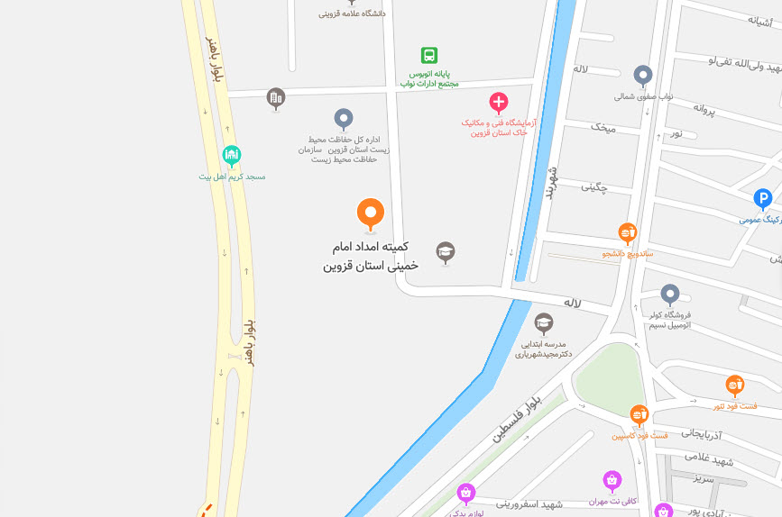 نقشه قزوین